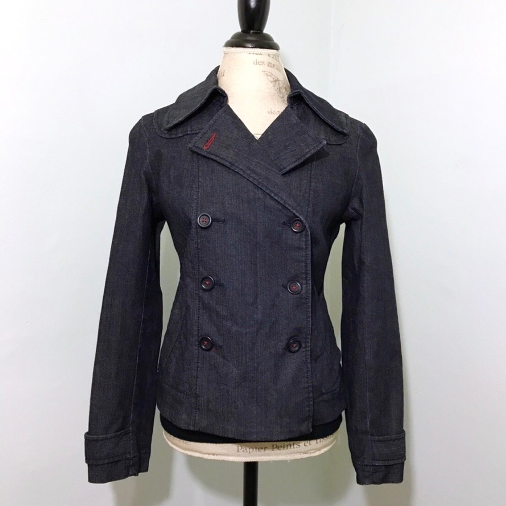 Ann Taylor LOFT Denim Pea Coat